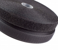 20mm Sew On Velcro 10 Mtr Roll Black - Click Image to Close